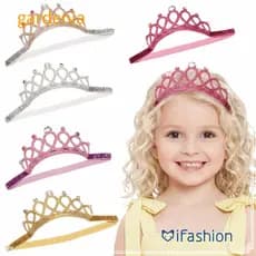 Coroa De Festa De Aniversário GARDENIA , Faixa De Cabeça De Bebê Com Glitter De Princesa , Turbante Elástico De Strass
