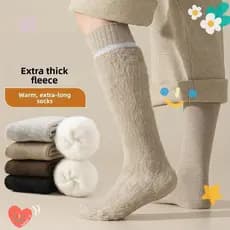 LIL Meias De Caxemira Para Homens , Ferramentas Quentes Resistentes Ao Frio , De Cano Alto Longas De Inverno De Cor Sóli