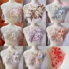 Remendos Perfumados Do Bordado Da Lantejoulas , Florais Bordados Flor De DIY , Apliques Coloridos Roupa