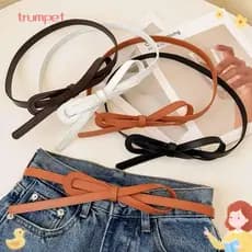 Cinto Feminino TRUMPET , Ajustável Com Fivela De Liga , Alças Finas De Couro Sintético Y2k Fino
