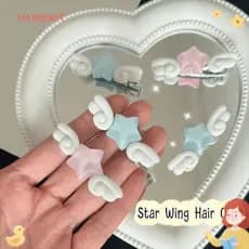 Grampos De Cabelo TRUMPET Star Wing , Mini Grampo Lateral Portátil Leve Bico De Pato Estilo Coreano