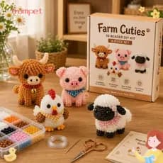 Kit De Animais Com Contas De Trompete , Tecelagem De Artesanais Criativas Em Forma De Animal Arte De Design Bonito