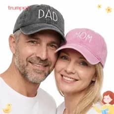Boné De Beisebol TRUMPET MOM Dad , Ajustável Desgastado Para Pais , Chapéus De Pai De Algodão Lavado