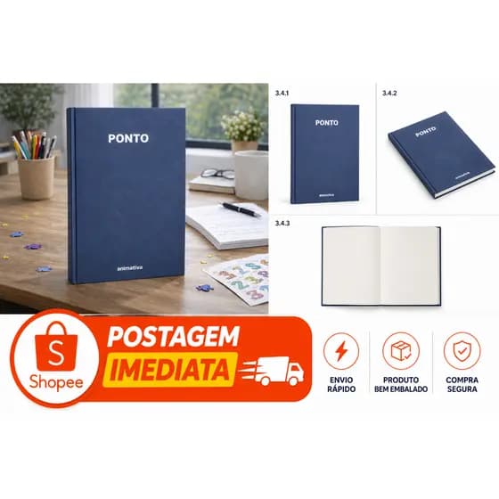 Livro Controle Ponto Funcionario 160 Folhas Registro Jornada Trabalho Organizado