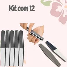 Kit 12 Lixas Buffer De Polir 100/180 Nails