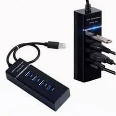 HUB USB 3.0 Adaptador 4 Portas Altra Velocidade Notebook PC Mause Teclado 5Gbps Pen Drive