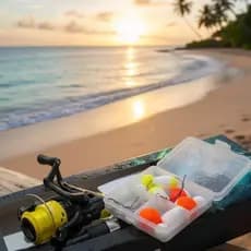 Kit Completo de Pesca Profissional – Vara, Molinete e Acessórios Prontos para Uso Esportiva Rio Mar