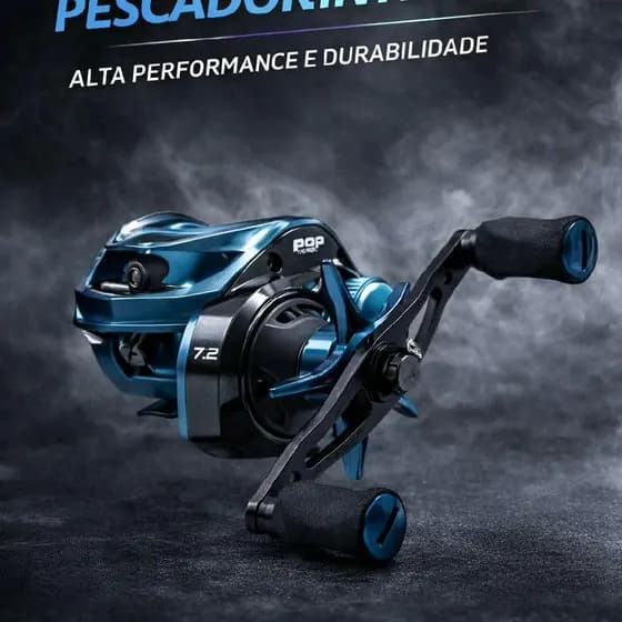 Carretilha Arcadium BG | Drag 15kg Potente  |Alarme Tomada de Linha Carretel e Manivela em Alumínio
