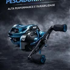 Carretilha Arcadium BG | Drag 15kg Potente  |Alarme Tomada de Linha Carretel e Manivela em Alumínio