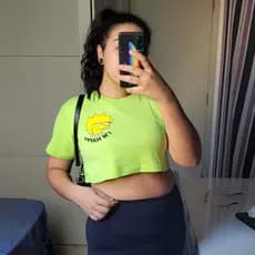 Cropped Croped Blusa Feminina Lisa Simpson I'm Happy Blusinha Feminina Blusa Feminina estilosa