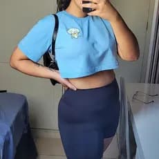 Cropped Croped Blusa Feminina Lula Moluco Azul Bebê Cropped Blusinha Feminina Blusa Feminina Estilosa