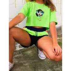 Blusa Feminina Cropped Overside Blusinha Feminina Blusa Feminina Estilosa