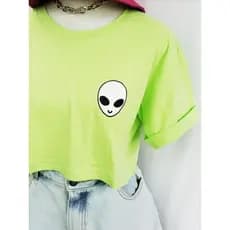 Cropped Overside Croped Blusa Feminina E.T Blusa Feminina Cropped Blusa Feminina Estilosa
