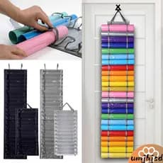 Suporte Para Rolo De Vinil Rack De Armazenamento Com 12/24 Compartimentos Montagem Na Parede/Pendurado Sobre A Porta Organizador 2 Ganchos SHOPSKC1584
