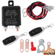 Interruptor De Relé De Bateria De 12V Desconexão Carro Remoto Duplo Anti-Roubo Para Camping Trailer SUV SHOPSKC6775