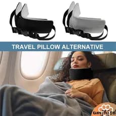 2 Pçs Travesseiro De Viagem Alternativa Confortável Pescoço Suporte Banda Ajustável Cabeça Cinta Para Aviões E Carros SH