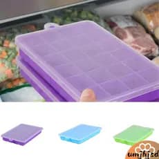 Bandeja De Cubos De Gelo De Silicone Com Tampa , 24 Cavidades , Fácil Liberação , Molde Para Uísque , Comida Bebê E Uso