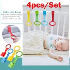 4 Pcs  Anel De Puxar Para Berço De Bebê Com Ganchos / Ganchos Para Uso Geral / Gancho Para Brinquedos De Bebê