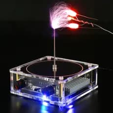Bluetooth Música Tesla Bobina Tocável Artificial Relâmpago Arco Plasma Alto-Falante Transmissão Sem Fio Experimento Mode