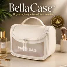 Necessaire Organizadora Feminina BellaCase™  Bolsa Compacta com Alça Divisórias Inteligentes Maquiagem Viagem