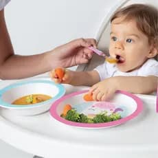 Prato Buba Infantil Animal Fun e Frutti Para Microondas Colorido Buba