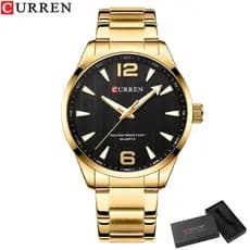 CURREN 8434 Moda Marca Dos Homens Com Mãos Luminosas Negócios Classe Faixa De Aço Inoxidável Quartzo