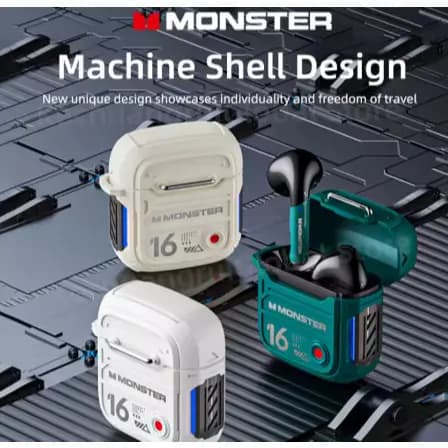 Monster XKT16 Sem Fio Bluetooth 5.3 Fones De Ouvido, Fones De Ouvido, Gamer Headset, TWS Redução De Ruído
