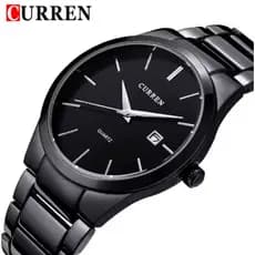 Curren 8106 Relógio masculino de aço inoxidável, marca de luxo, display analógico, data, quartzo, negócios