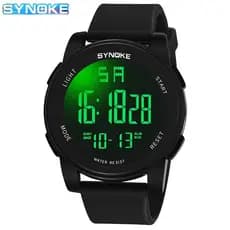 SYNOKE 9830 Esportes digitais multifuncionais para esportes ao ar livre para homens, resistente a choques,luminosa