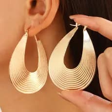 Exagerado Estilo Minimalista Geométrico Em Forma De Gota Geométrica Ouro Cor Prata Brincos Para Festa Feminina Presente De Aniversário