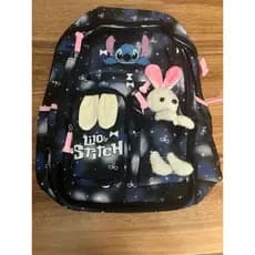 Mochila escolar feminina STITCH de grande capacidade para meninas e meninos/Bolsa de computador para estudante do ensin