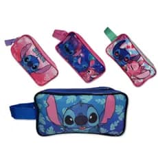 Estojo Escolar Stitch Zíper Duplo -  Resistente e Prático