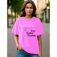 Camiseta feminina de academia oversize estampada Eita como treina