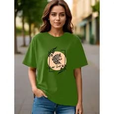 Camiseta feminina oversize estampada Wild Soul