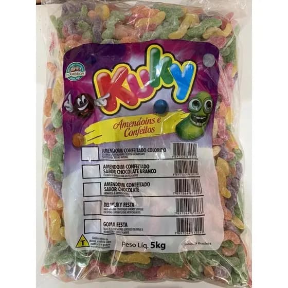 Bala de Goma minhocas cítrica 5kg - – Diversão e Sabor