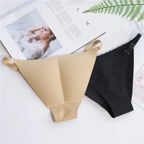 WECHERY Fake Calcinha De Bunda Lifter Acolchoada Feminina Modelagem Cintura Baixa