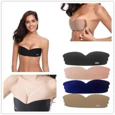 WECHERY Push Up Bra Cueca Silicone Mamilo Strapless Reunido Antiderrapante Sutiã Invisível Feminino