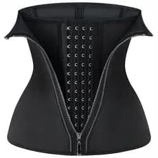 WECHERY Látex 9 Ossos De Aço Cintura Trainer Shapewear 4 Linhas Gancho Zíper Barriga Controle Suor Emagrecimento Corpo S