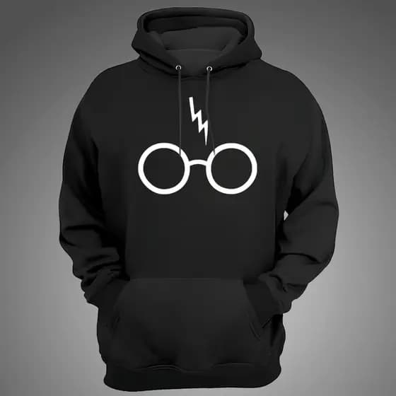 Blusa de Frio Moletom Canguru Masculino Harry Potter Óculos Com Capuz Envio Já