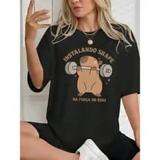 Camisa Básica Academia Instalando Shape Camisetas Unissex