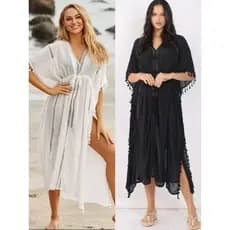 Saida De Praia Vestido Longo Feminino Moda Praia