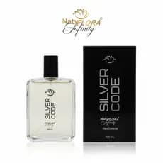 Perfume Masculino NatyFlora Infinity Silver Code Oriental Amadeirado Fixação Prolongada