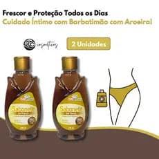 Kit Sabonete Íntimo Barbatimão e Aroeira NatyFlora – Mais Economia e Proteção (2 Unidades)