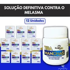Kit com 12 Pomadas Clareadoras NatyFlora – Tratamento Completo para Melasma