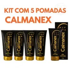 Kit 5 Pomadas Calmanex NatyFlora 150g – Alívio Muscular e Articular com Arnica