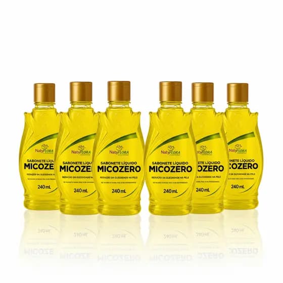 Kit com 6 Sabonetes Líquidos MicoZero 240ml – Limpeza Profunda e Cuidado Diário da Pele