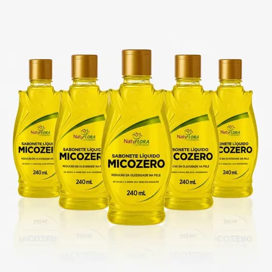 Kit com 5 Sabonetes Líquidos MicoZero 240ml – Limpeza Profunda e Cuidado Diário da Pele