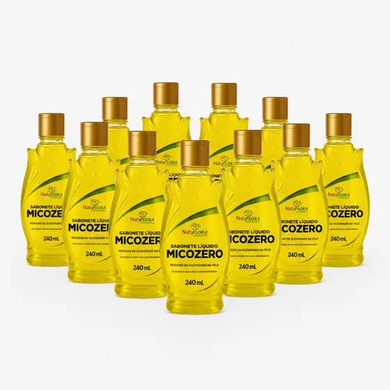Kit com 11 Sabonetes Líquidos MicoZero 240ml – Limpeza Profunda e Cuidado Diário da Pele