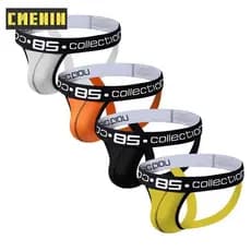 CMENIN BS 4Pcs Algodão Camuflagem Roupa Íntima Respirável Homens Tanga Homem Jockstraps Cuecas Íntimas De Alta Qualidade G String Bolsa Presente BS139