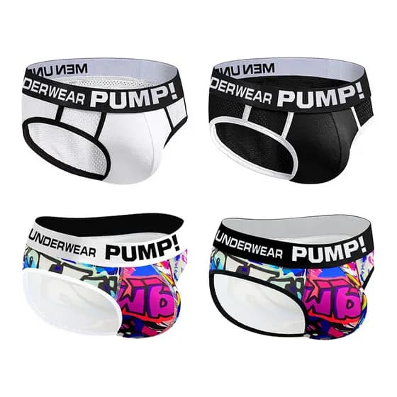 CMENIN PUMP Roupa Íntima Masculina Preta Cuecas Masculinas De Cintura Baixa